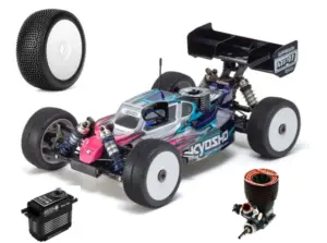 Kyosho Inferno MP11 1:8 4WD RC Nitro Buggy Kit – Bundle wheels, engine & servo package