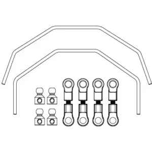MJX Hyper Go 10208 V2 Front & Rear Anti Roll Bars - Part Number 10121b
