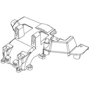 MJX Hyper Go 10208 V1 Rear Gearbox Cover - Part Number 10190
