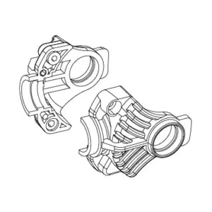 MJX Hyper Go Front & Rear Differential Case - Part Number 10192