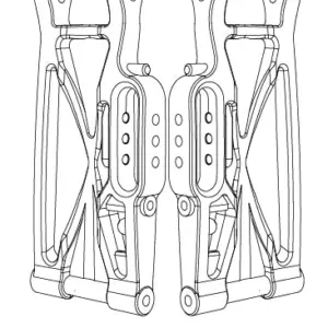 MJX Hyper Go 10208 V2 Rear Lower Swing/Suspension Arms - Part Number 10250b