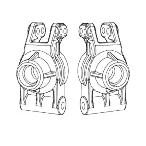 MJX Hyper Go 10208 Rear Wheel Hub Carriers - Part Number 10260