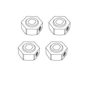 MJX Hyper Go 10208 Wheel Hexes With Grub Screws - Part Number 10440