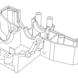 MJX Hyper Go Rear Gearbox Lower Case - Part Number 14191b