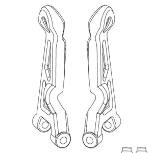 MJX Hyper Go 14211 Front Upper Suspension Arm - Part Number 14210c