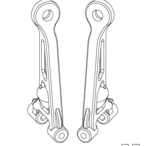 MJX Hyper Go 14211 Rear Upper Suspension Arms - Part Number 14240c