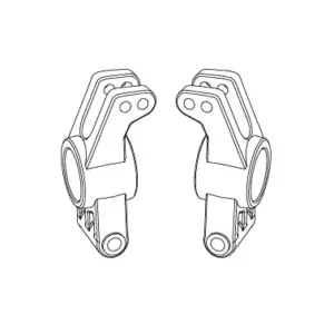 MJX Hyper Go 14211 Rear Wheel Hub Carriers - Part Number 14260c