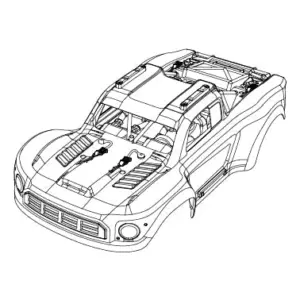 MJX Hyper Go 14211 Body Shell With Led Lights - Part Number 1430d