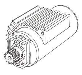 MJX Hyper Go 14209 14210 Complete Brushless Motor With Fan & Pinion - Part Number B2852a