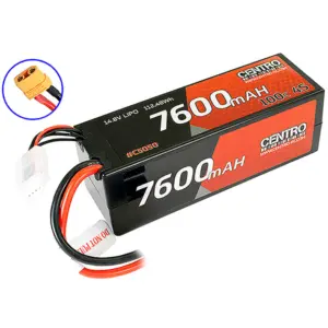 Centro 4s 7600mah 14.8V 100c Hardcase Lipo Battery Xt90 – RC Cars