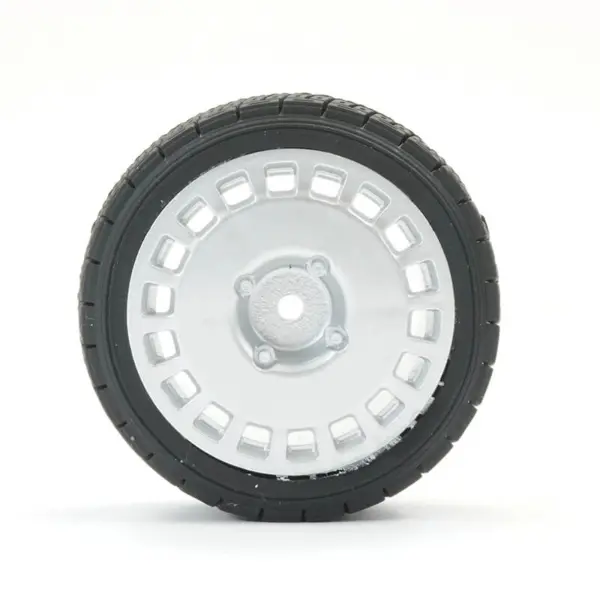 Fastrax 1/10th Rally Angle Tyre/Wheel Set Silver (4)