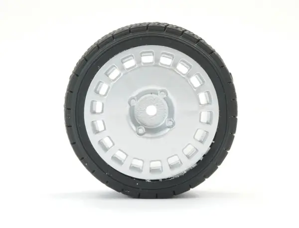 Fastrax 1/10th Rally Angle Tyre/Wheel Set Silver (4) – view 2