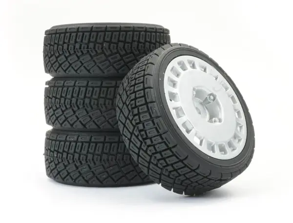Fastrax 1/10th Rally Angle Tyre/Wheel Set Silver (4) – view 3