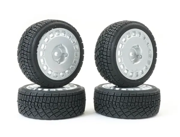 Fastrax 1/10th Rally Angle Tyre/Wheel Set Silver (4) – view 4