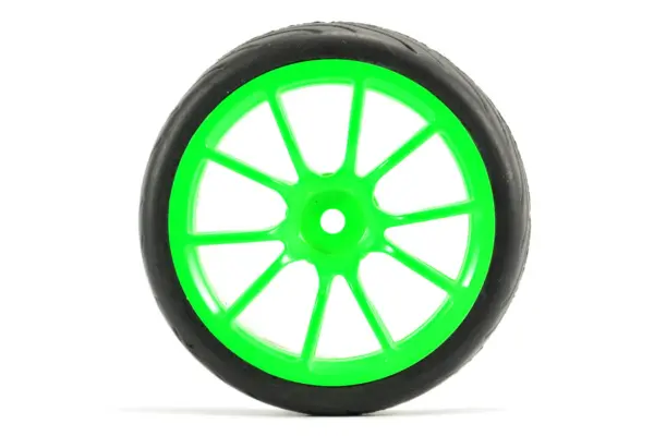 Fastrax 1/10 Street/Tread Tyre 10sp Neon Green Wheel – view 4