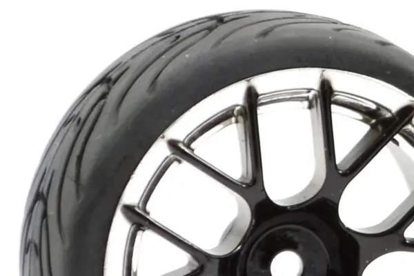 Fastrax 1/10 Street/Tread Tyre 14sp Black/Chrome Wheel – view 3
