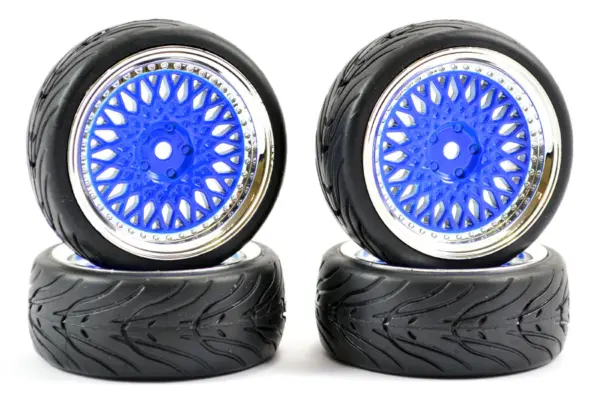 Fastrax 1/10 Street/Tread Tyre Classic Black/Chrome Wheel – view 2