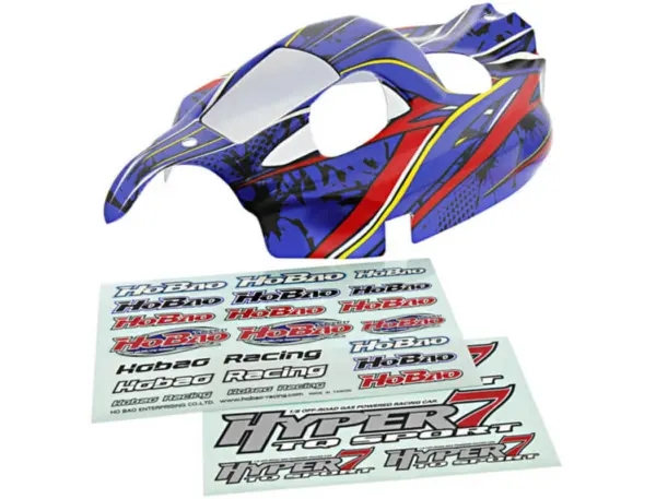 Hobao Hyper Ss Electric Printed Body (Blue/Red) – view 2