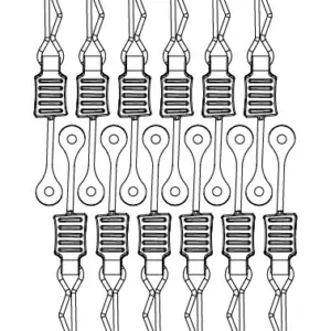 MJX Hyper Go 7303 Replacement Body Clips With Retainers (12 Pack) - Part Number M001b