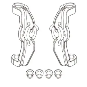 MJX Hyper Go H12y Front Axle Adaptor - Part Number P12ysa04