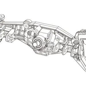MJX Hyper Go H12y Front Axle Assembly - Part Number P12ysa