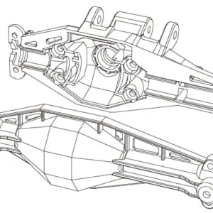 MJX Hyper Go H12y Rear Axle Case - Part Number P12ysb01