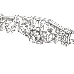 MJX Hyper Go H12y Rear Axle Assembly - Part Number P12ysb