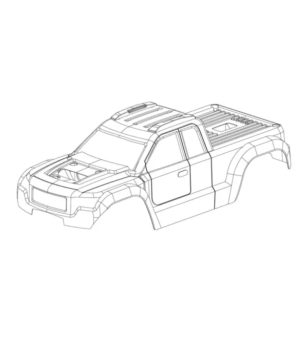 MJX Hyper Go 20208 Replacement Clipless Body Shell - Part Number P2001b – view 5