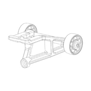MJX Hyper Go 20208 Wheelie Bar Assembly - Part Number P2012