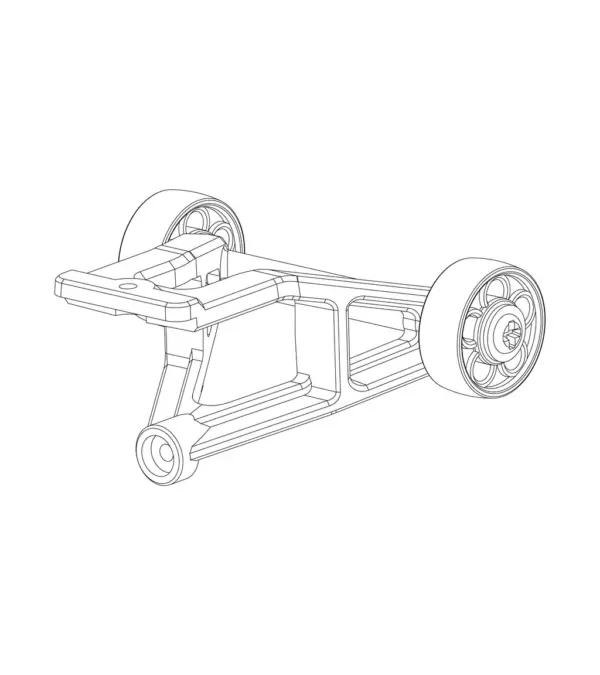 MJX Hyper Go 20208 Wheelie Bar Assembly - Part Number P2012 – view 2