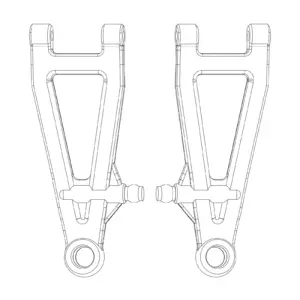 MJX Hyper Go 20208 Front Lower Suspension Arms - Part Number P2022