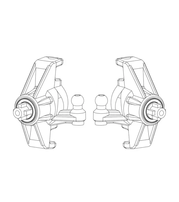 MJX Hyper Go 20208 Steering Hub Carrier Cups - Part Number P2048 – view 2
