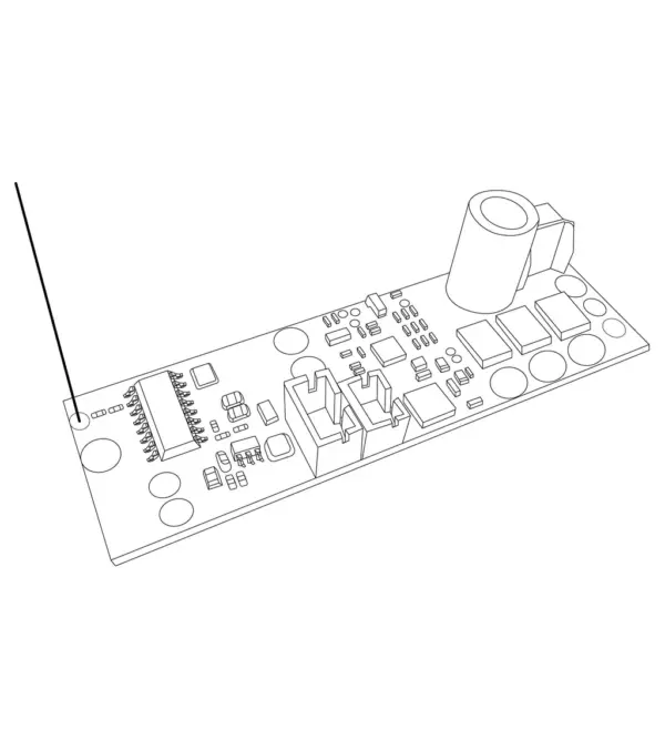 MJX Hyper Go 20208 Main PCB Receiver Esc Board - Part Number P20er – view 2