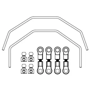 MJX Hyper Go 7303 Front and Rear Anti-Roll Bar Set - Part Number P73121