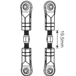 MJX Hyper Go 7303 Replacement 19.5mm Tie Rods (2 Pack) - Part Number P73200