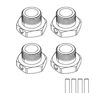 MJX Hyper Go 7303 Wheel Hex Adaptor Set - Part Number P73440