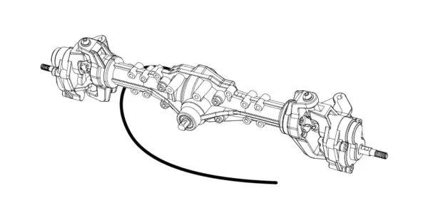 MJX H8h All-Rock Front Axle Shaft Assembly - Part Number P8hsa – view 2