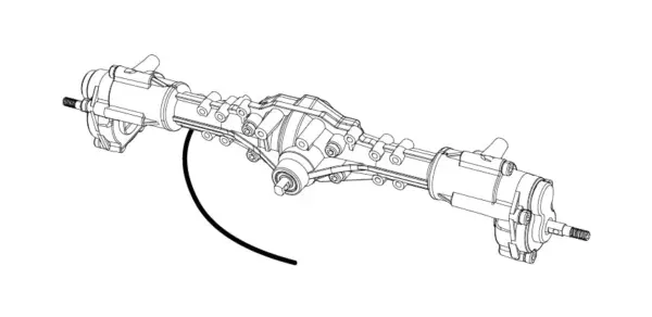 MJX H8h All-Rock Rear Axle Shaft Assembly Complete - Part Number P8hsb