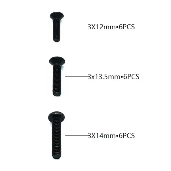 Rlaarlo Flat Head Hex Machine Screw Set - Part Number R10104 – view 2