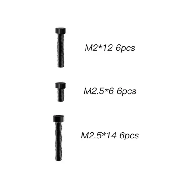Rlaarlo Cap Head Hex Screws M2 and m2.5 Multipack - Part Number R11101
