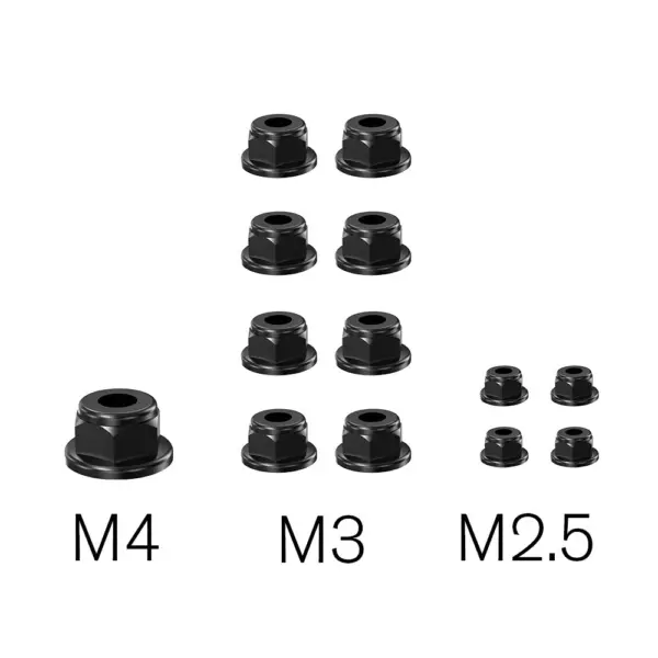 Rlaarlo m2.5 M3 M4 Locking Nuts Set - Part Number R16057