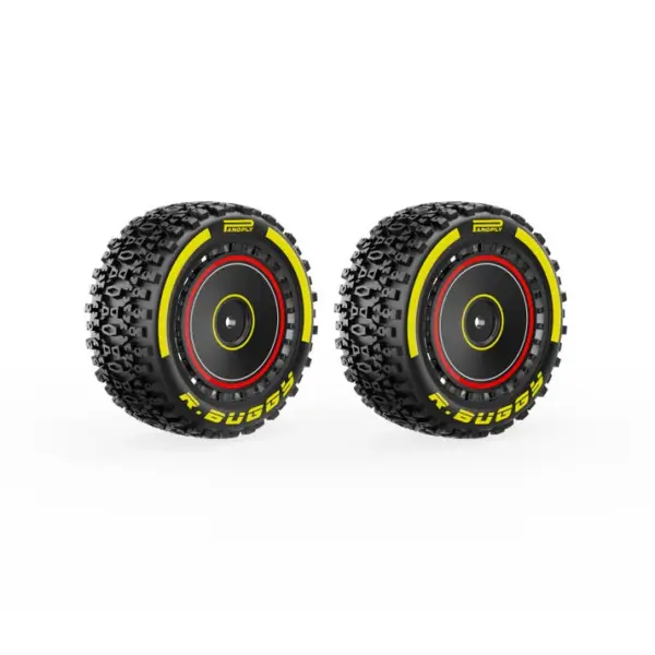 Rlaarlo X12s Red Rear Tyre & Wheel Set (Glued) - Part Number R16126 – view 2