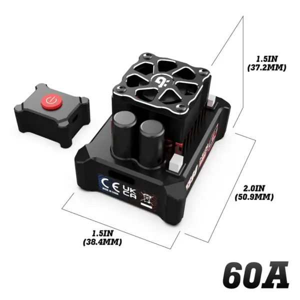 Rlaarlo Replacement 60a Brushless Esc With Fan - Part Number Rd10001 – view 2