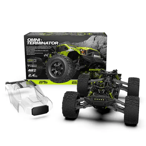 Rlaarlo Omni-Terminator Carbon 1:10 Scale Truck Rolling Chassis - (Clear Shell) – RC Monster Truck