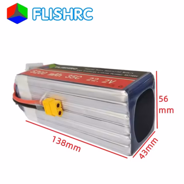 FLISHRC Lipo Battery 5200mAh 4S 14V 35C for FL450 – view 3