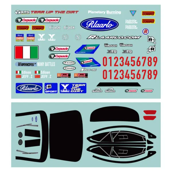 Rlaarlo XTS F10 Replacement Sticker Decal Pack (Metal) - Part Number XTS-036 – view 2