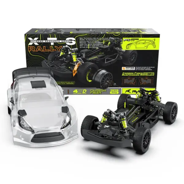 Rlaarlo XTS F10 Carbon 1:10 Scale Rally Car Rolling Chassis - (Clear Shell) – view 5