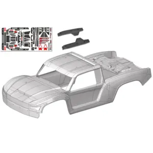 Corally Polycarbonate Body Shiroi Clear Cut + Decals 1 Pc