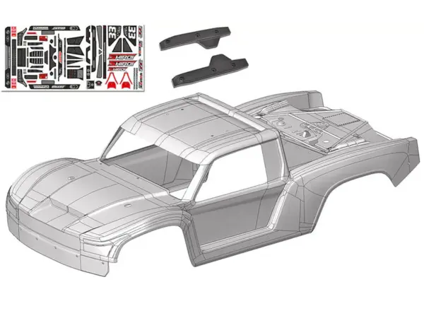 Corally Polycarbonate Body Shiroi Clear Cut + Decals 1 Pc – view 2