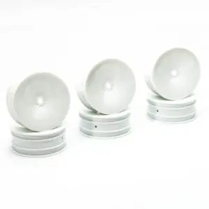 Centro 1/10 Dished Buggy Front 2wd Wide Wheel White - 3 Pairs